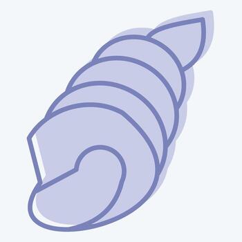 icono caparazón. relacionado a mar símbolo. dos tono estilo. sencillo diseño editable. sencillo ilustración vector