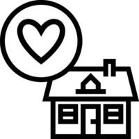 Home outline icon symbol vector image. Illustration of the house real estate graphic property design image