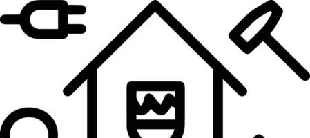 Home outline icon symbol vector image. Illustration of the house real estate graphic property design image