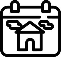 Home outline icon symbol vector image. Illustration of the house real estate graphic property design image