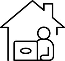 Home outline icon symbol vector image. Illustration of the house real estate graphic property design image