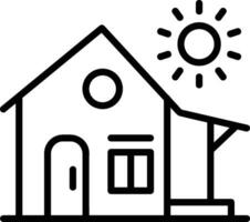 Home outline icon symbol vector image. Illustration of the house real estate graphic property design image