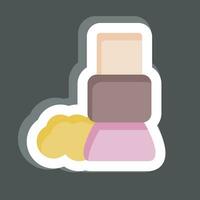 Sticker Blush On. related to Cosmetic symbol. simple design editable. simple illustration vector