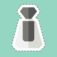 Sticker line cut Perfume. related to Cosmetic symbol. simple design editable. simple illustration vector