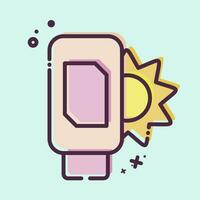 Icon Sunscreen. related to Cosmetic symbol. MBE style. simple design editable. simple illustration vector