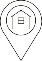 Home outline icon symbol vector image. Illustration of the house real estate graphic property design image