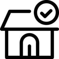 Home outline icon symbol vector image. Illustration of the house real estate graphic property design image