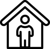 Home outline icon symbol vector image. Illustration of the house real estate graphic property design image