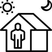 Home outline icon symbol vector image. Illustration of the house real estate graphic property design image