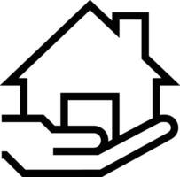 Home outline icon symbol vector image. Illustration of the house real estate graphic property design image