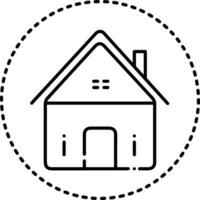 Home outline icon symbol vector image. Illustration of the house real estate graphic property design image