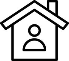 Home outline icon symbol vector image. Illustration of the house real estate graphic property design image