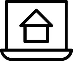 Home outline icon symbol vector image. Illustration of the house real estate graphic property design image