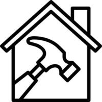 Home outline icon symbol vector image. Illustration of the house real estate graphic property design image