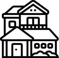 Home outline icon symbol vector image. Illustration of the house real estate graphic property design image