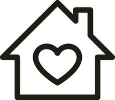 Home outline icon symbol vector image. Illustration of the house real estate graphic property design image