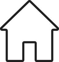 Home outline icon symbol vector image. Illustration of the house real estate graphic property design image