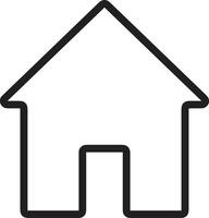 Home outline icon symbol vector image. Illustration of the house real estate graphic property design image