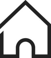 Home outline icon symbol vector image. Illustration of the house real estate graphic property design image