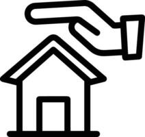 Home outline icon symbol vector image. Illustration of the house real estate graphic property design image