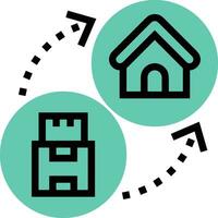 Home outline icon symbol vector image. Illustration of the house real estate graphic property design image