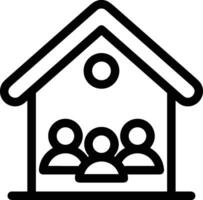 Home outline icon symbol vector image. Illustration of the house real estate graphic property design image