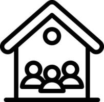 Home outline icon symbol vector image. Illustration of the house real estate graphic property design image