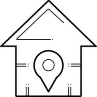 Home outline icon symbol vector image. Illustration of the house real estate graphic property design image