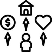 Home outline icon symbol vector image. Illustration of the house real estate graphic property design image