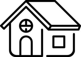 Home outline icon symbol vector image. Illustration of the house real estate graphic property design image