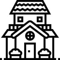 Home outline icon symbol vector image. Illustration of the house real estate graphic property design image