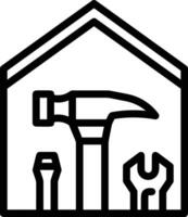 Home outline icon symbol vector image. Illustration of the house real estate graphic property design image