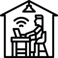 Home outline icon symbol vector image. Illustration of the house real estate graphic property design image