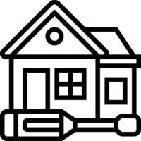 Home outline icon symbol vector image. Illustration of the house real estate graphic property design image