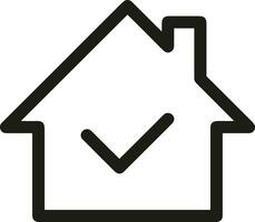 Home outline icon symbol vector image. Illustration of the house real estate graphic property design image