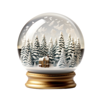 ai generiert Weihnachten Schneeball Globus auf transparent Hintergrund png