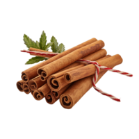 AI generated cinnamon sticks on transparent background png