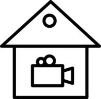 Home outline icon symbol vector image. Illustration of the house real estate graphic property design image