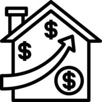 Home outline icon symbol vector image. Illustration of the house real estate graphic property design image