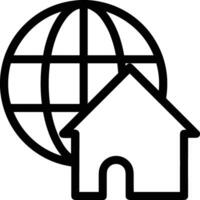 Home outline icon symbol vector image. Illustration of the house real estate graphic property design image