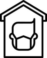 Home outline icon symbol vector image. Illustration of the house real estate graphic property design image