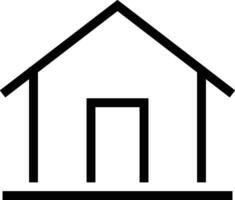 Home outline icon symbol vector image. Illustration of the house real estate graphic property design image