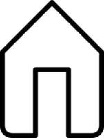 Home outline icon symbol vector image. Illustration of the house real estate graphic property design image