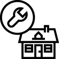 Home outline icon symbol vector image. Illustration of the house real estate graphic property design image