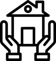 Home outline icon symbol vector image. Illustration of the house real estate graphic property design image