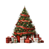 AI generated Green christmas tree png