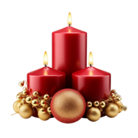 AI generated Cute christmas Candles png