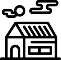 Home outline icon symbol vector image. Illustration of the house real estate graphic property design image