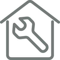 Home outline icon symbol vector image. Illustration of the house real estate graphic property design image