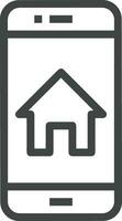 Home outline icon symbol vector image. Illustration of the house real estate graphic property design image